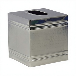Caja de pañuelos metálica al por mayor para el hogar - Product Image 1
