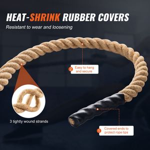 Corda per Allenamento Fitness da 15 Piedi con Diametro di 1,5 Pollici, Corda per Esercizi in Palestra per Adulti, Accessorio per Attrezzatura Fitness e Arrampicata - Product Image 3