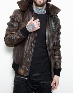 Chaqueta de Cuero Genuino Estilo Samurái Cyberpunk para Hombre, Chaqueta de Motero Futurista - Product Image 2