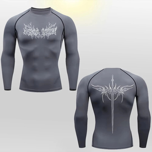 <b>Men</b> Short Sleeve <b>Compression</b> T <b>Shirt</b> Anime Printed Boxing Rash guard Quick Dry Gym Fitness Tight To Stylish UV Sun Protection - Product Image 3