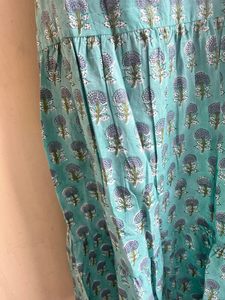 Vestido Maxi de Algodón 100% con Estampado Floral y Bordado a Mano para Otoño, Vestido Largo de Algodón Indio para Mujer a Precio de Fábrica - Product Image 5