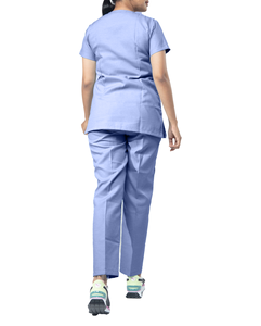 Tenues d'hôpital confortables et extensibles pour infirmières et médecins, ensembles de blouses à col en V et manches courtes, pantalons de jogging unisexes - Product Image 4