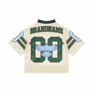 Sudadera de Fútbol Clásica con Cuello en V y Diseño Personalizado de Ropa Urbana, con Camiseta de Fútbol Retro Estampada de Malla - Product Image 4