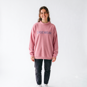 Ladies <b>Mock</b> <b>Neck</b> Sweatshirt Oversized Pullover Soft Fleece Long Sleeve Warm Casual Streetwear Autumn Winter Fashion <b>Top</b> Front - Product Image 1