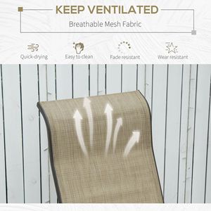 Sedia a dondolo da esterno Tan con meccanismo di dondolio fluido, struttura leggera per patio o giardino - Product Image 6