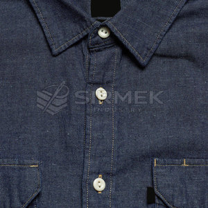 เสื้อเชิ้ตยีนส์ผู้ชายผลิตจากโรงงาน ทรงใส่สบาย เนื้อผ้าระบายอากาศดี ดีไซน์เรียบง่าย เหมาะสำหรับใส่ลำลอง - Product Image 6
