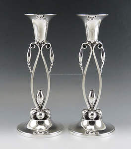 Portavelas europeo de aluminio sólido, exhibición de mesa, gran soporte de vela plateada para celebración, cumpleaños, decoración de Año Nuevo - Product Image 3