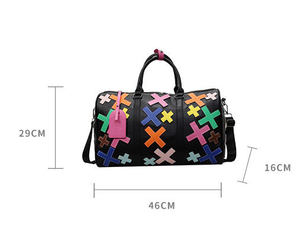 Canvas Travel Duffle Bag Large Capacity Sports Gym Bag Shoe Compartment Weekend Overnight <b>Holdall</b> Custom Logo - Product Image 2