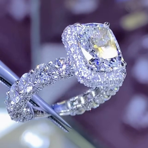 New Design 925 Silver 18K Solid <b>Gold</b> Ladies Engagement Wedding <b>Rings</b> <b>Set</b> Women Diamond Jewelry Moissanite <b>Ring</b> - Product Image 2