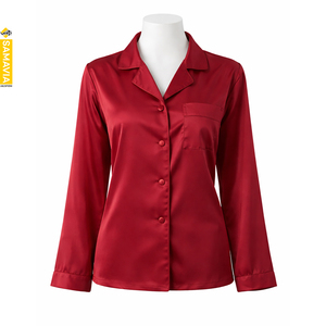 Conjunto de Pijama de Satén Estampado para Mujer, Logotipo Personalizado al por Mayor OEM, Algodón Suave de Secado Rápido |   Conjunto de 2 Piezas de Ropa de Dormir y para Estar en Casa - Product Image 5