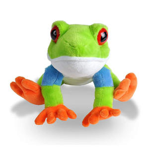 Nuevo Estilo Rana de Árbol Sentada con Ojos Rojos y Cuerpo Verde, Relleno de Algodón, Animal Realista, Juguetes Educativos para Niños, Peluche de Rana de 12 Pulgadas - Product Image 1