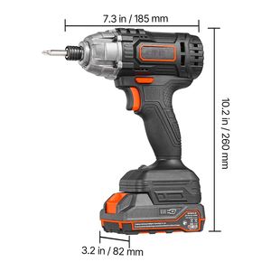 Kit Avvitatore a Impulsi Elettrico Senza Fili con Motore Potente da 20V, Velocità Massima 2800 RPM, Caricabatterie e Attacco da 1/4 di Pollice - Product Image 5