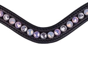 High Quality Customized English Leather Brow Band Soft Padded Outdoor Equestrian <b>Accessory</b> with Fancy <b>Stitching</b> for Horse Riding - Product Image 4