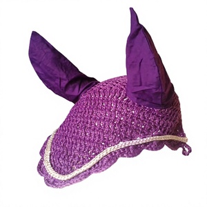 Protection d'oreille de cheval violette de haute qualité en maille avec matériau Spandex pour la chasse au sanglier - Product Image 3