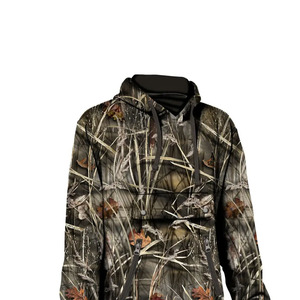 เสื้อฮู้ดกันลมผ้าฟลีซลายพรางสำหรับฤดูหนาวแบบยูนิเซ็กซ์สั่งทำขายส่งจากโรงงาน เสื้อสเวตเชิ้ตสตรีทแวร์สำหรับวิ่งออกกำลังกาย - Product Image 2