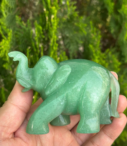 Hand Carved Green Aventurine <b>Elephant</b> Statue Natural Gemstone Animal Figurine Vastu Feng Shui Home <b>Decor</b> Gift - Product Image 4