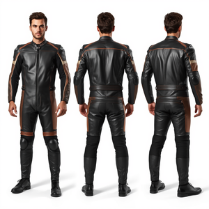 Traje de Motociclismo de Cuero para Hombre, de Una Pieza, para Pista, Ropa Resistente, Equipo Deportivo para Motociclismo, Venta al Por Mayor, Fábrica OEM - Product Image 2