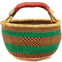 Panier Bolga en herbe de mer naturelle écologique, multifonctionnel, taille et couleur personnalisables, inspiré de l'Afrique, pour le rangement et la décoration de la maison