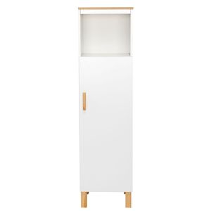 Mobile bagno singolo in legno massello bianco con venature del legno - Product Image 3