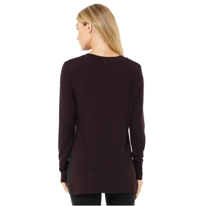 Haut de sport à manches longues et col rond pour femme, tissu extensible doux, coupe asymétrique, idéal pour le yoga, le fitness et la course à pied - Product Image 3