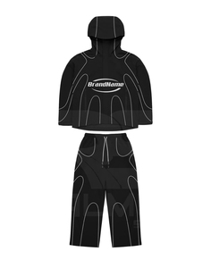Chaqueta y Pantalón Deportivos Estampados de Alta Calidad con Logotipo Digital, Líneas Reflectantes de Malla, Cortavientos, Ecológicos, de Secado Rápido, 100% - Product Image 2