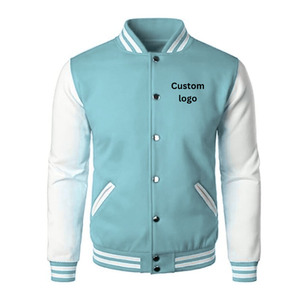 Chaqueta universitaria para hombre, tela transpirable, diseño de manga larga, botones, logotipo personalizado e impresión. - Product Image 6