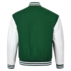 แจ็คเก็ตเบสบอลทีมโรงเรียนมัธยมปลายแบบสั่งทำขายส่ง ราคาถูก แจ็คเก็ต Letterman ผ้าแคนวาสสำหรับผู้ชาย แบบสองด้าน แห้งเร็ว คุณภาพสูง - Product Image 5