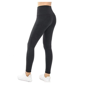 Pakistan Manufacturer's Women's Seamless Gym Workout <b>Leggings</b> <b>with</b> <b>Pockets</b> Solid Pattern Yoga Pants - Product Image 4
