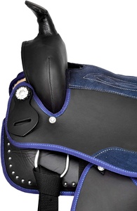 Juego de sillines de barril sintético occidental de calidad superior, tachuela de caballo de carreras inglés, sillín de caballo sintético para carreras de caballos, excelente - Product Image 2