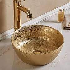 Lavabo de luxe en laiton doré de qualité supérieure, lavabo sur pied fait main en métal pour la maison, l'hôtel, le restaurant et les villas de luxe - Product Image 4