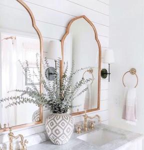 Traditional Arch Shaped Wall <b>Mirror</b> Wooden Frame Decorative Bathroom Accent <b>Mirror</b> - Product Image 4