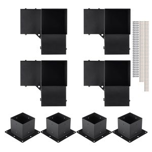 Kit Staffe Angolari Rinforzate a 3 Vie 8pz per Montaggio Facile Fai-da-te di Pergole, Gazebo e Padiglioni - Woodworks 6FT X 6FT (Dimensione Interna 5.6x5.6) - Product Image 1