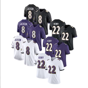 Wholesale Retro American Football Jerseys 100% Polyester Gradient Striped Short Sleeve Quick Dry Children Streetwear Custom - Product Image 6