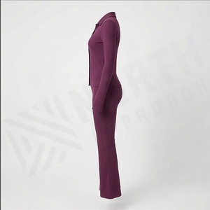 Ensemble de yoga sans couture extensible et respirant pour femme, tenue de sport personnalisable avec logo pour la gym et l'exercice, vente en gros - Product Image 3