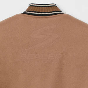 Stylish Varsity Winter Jacket for Men with Stand Collar Front Logo Windproof Breathable Soft Lining Comfortable Fit Casual Wear - Product Image 3