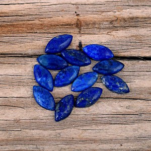 Nuevas piedras sueltas de lapislázuli con corte marquesa de proveedor indio 2026, mineral azul pulido en forma de cabujón para fabricación de joyas - Product Image 2