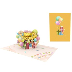 3D Pop Up Card Birthday Greeting Card With <b>Balloons</b> 3D Greeting Cards Paper Craft Celebration Theme Handmade Greeting Cards - Product Image 4