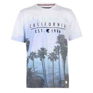 Camiseta de algodón 100% para hombre con estampado digital, corte oversize, manga corta, cuello redondo, transpirable, ecológica, parte delantera sólida - Product Image 1