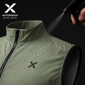 Gilets de cyclisme sportifs imperméables pour hommes X, fermeture éclair intégrale, col montant, coupe ajustée, en polyester, pour l'automne, plusieurs couleurs, OEM/ODM - Product Image 5