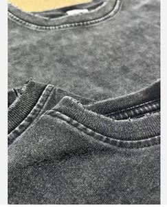 Camiseta corta de verano 100% algodón con cuello redondo, estilo streetwear, lavado ácido, retro, oversize, moderna, para mujer y hombre. - Product Image 4