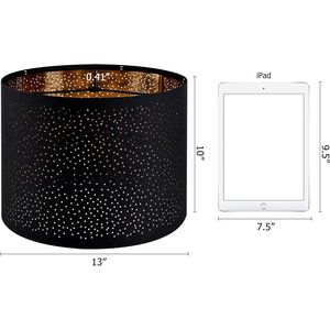 Set di 2 paralumi neri GO e so con design forato al laser, coperture e paralumi per lampade - Product Image 3