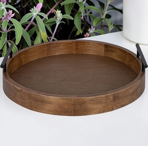 Plateau de service en bois artisanal Unicorn Handicrafts, durable, facile à nettoyer, finition naturelle, pour la restauration, les restaurants, les hôtels, les cafés et la maison - Product Image 3