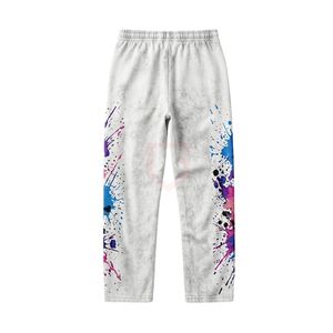 Durable Workwear Pants Wholesale For Mens Casual Pants White Multi Color <b>Paint</b> Splatter Graphic Print Trousers Loose Fit Pants - Product Image 3