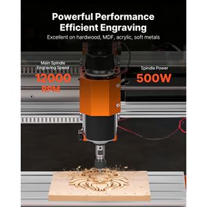 Macchina CNC per incisione e fresatura del legno 500W 3 assi Area di lavoro 300x180x80mm con controllo offline (NC Studio) - Product Image 2