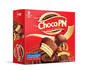 Vente en gros CHOCO PN Classic Marshmallow Pie, Exquise boîte de 12 gâteaux moelleux enrobés de chocolat, moins sucrés, du Vietnam, directement de l'usine - Product Image 5