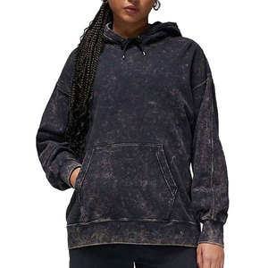 Sweat à capuche pour femme de qualité supérieure, délavé à l'acide, avec cordon de serrage, design personnalisé, 420 GSM, épais, streetwear d'hiver, prix de gros - Product Image 1