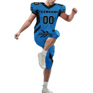 <b>Light</b> Weight Breathable Mesh Short Sleeve Custom American Football Uniform Plus Size High Quality New Style Plain Color Front - Product Image 3