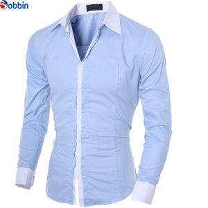 Camisas de Vestir Personalizadas para Hombre, Negras y Blancas, de Manga Larga, Casuales, Sólidas, con Múltiples Botones, de Corte Ajustado - Product Image 4