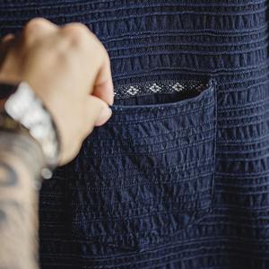 T-shirt en maille jacquard 100 % coton de haute qualité pour homme Maden, motif uni, coupe classique, décontracté, manches courtes, design vierge pour l'été - Product Image 5