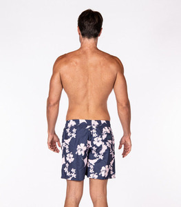 Short de bain micro-élastique pour homme, imprimé, taille mi-haute, avec cordon de serrage, séchage rapide, style décontracté, pour la plage, par sublimation - Product Image 5